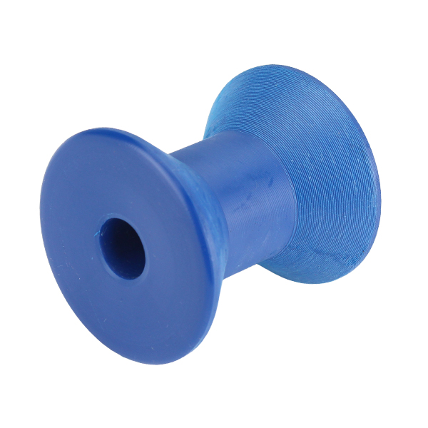 Nylon Roller Bow Roller 3" 17mm Bore Blue
