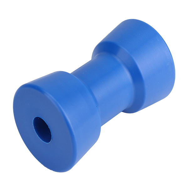 Nylon Roller Keel Roller 4" 17mm Bore Blue