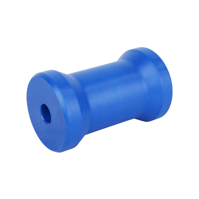 Nylon Roller Keel Roller 4 1/2" 17mm Bore Blue