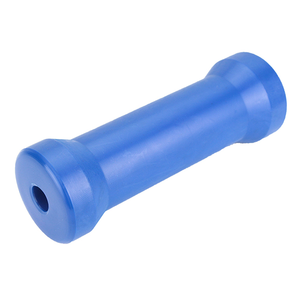 Nylon Roller Keel Roller 8" 17mm Bore Blue