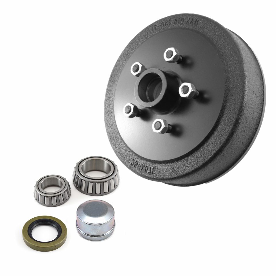 Kit Tambour De Frein 8 Trous Sur 6.5" Pour Essieu Remorque 7000 Lbs - Freins Hydrauliques 12x2" - Neuf
