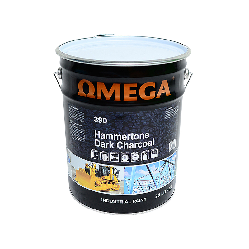 Omega Premium Hammertone Paint Dark Charcoal 20L