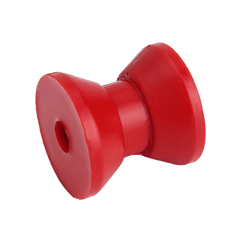 Poly Soft Roller Bow Roller 2" 12mm Bore Red
