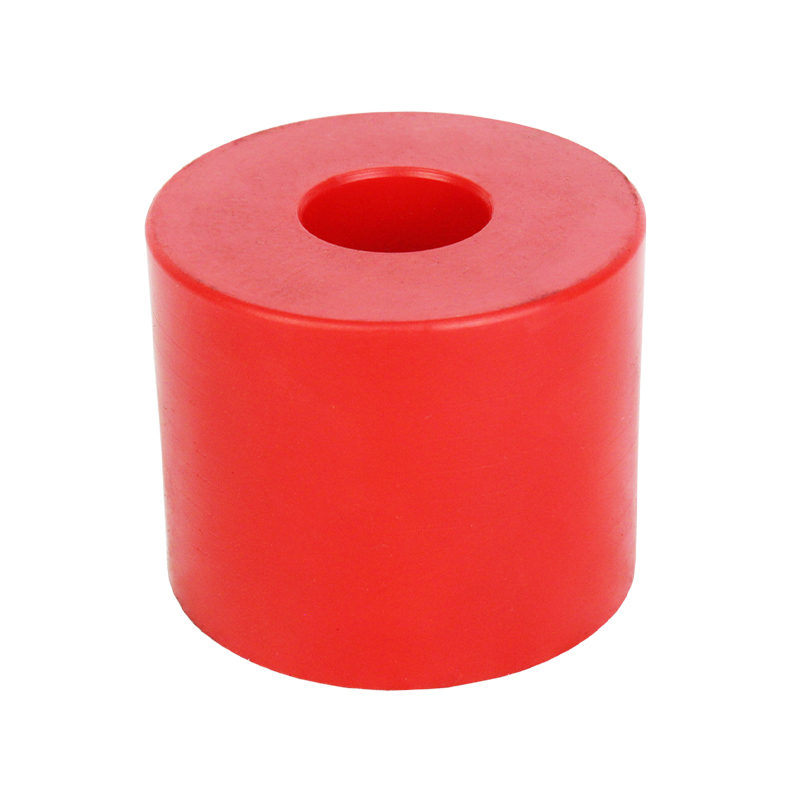 Poly Soft Roller Round Cap 2 1/2" 17mm Bore Red