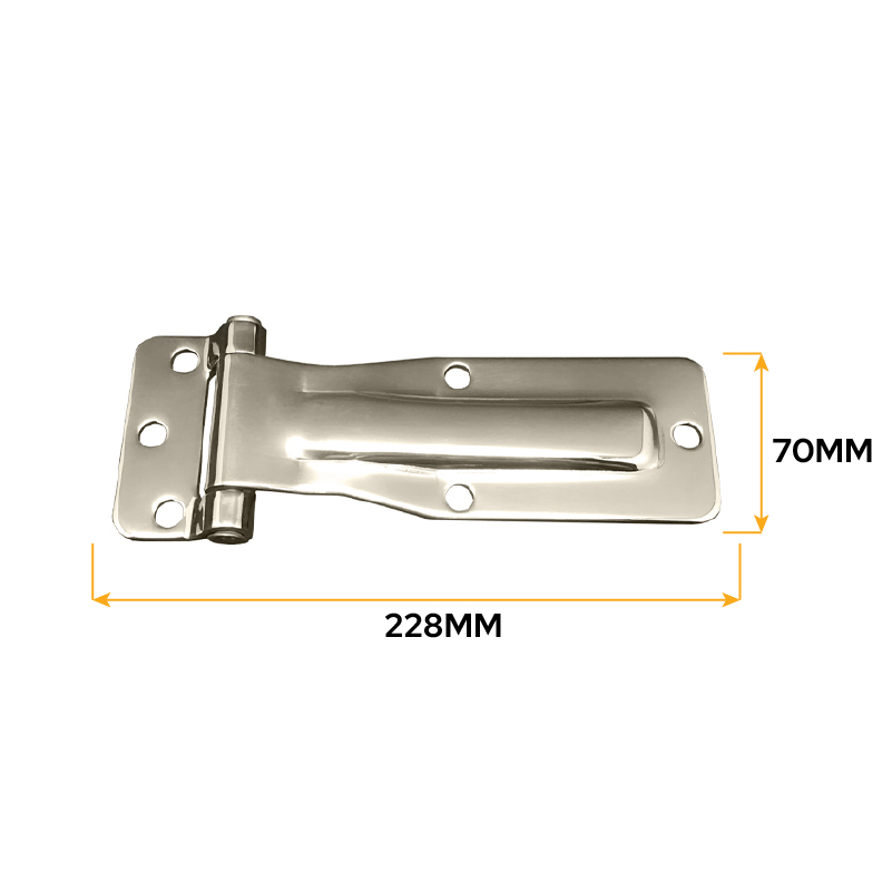 Rear Door Hinge 228 x 70mm Stainless Steel