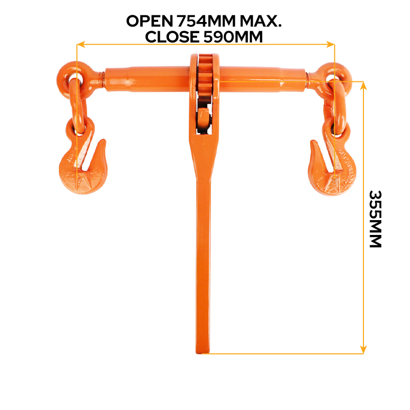 Ratchet Load Binders Wing Grab Hooks 8mm