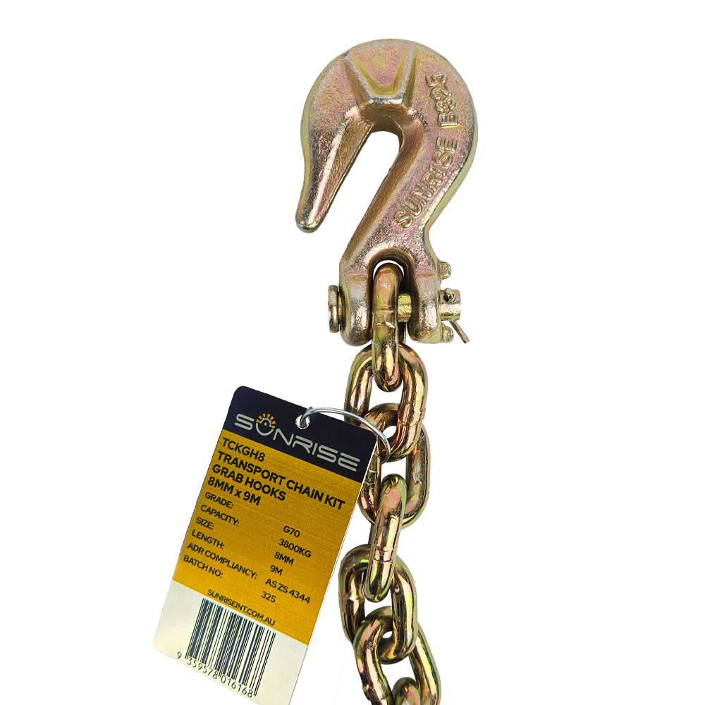 Transport Chain Kit with Grab Hooks 8mm x 9m G70
