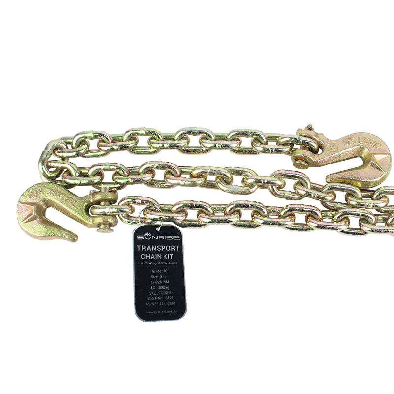 Transport Chain Kit with Grab Hooks 8mm x 9m G70