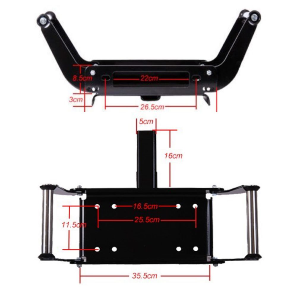 winch cradle mounting dimensions