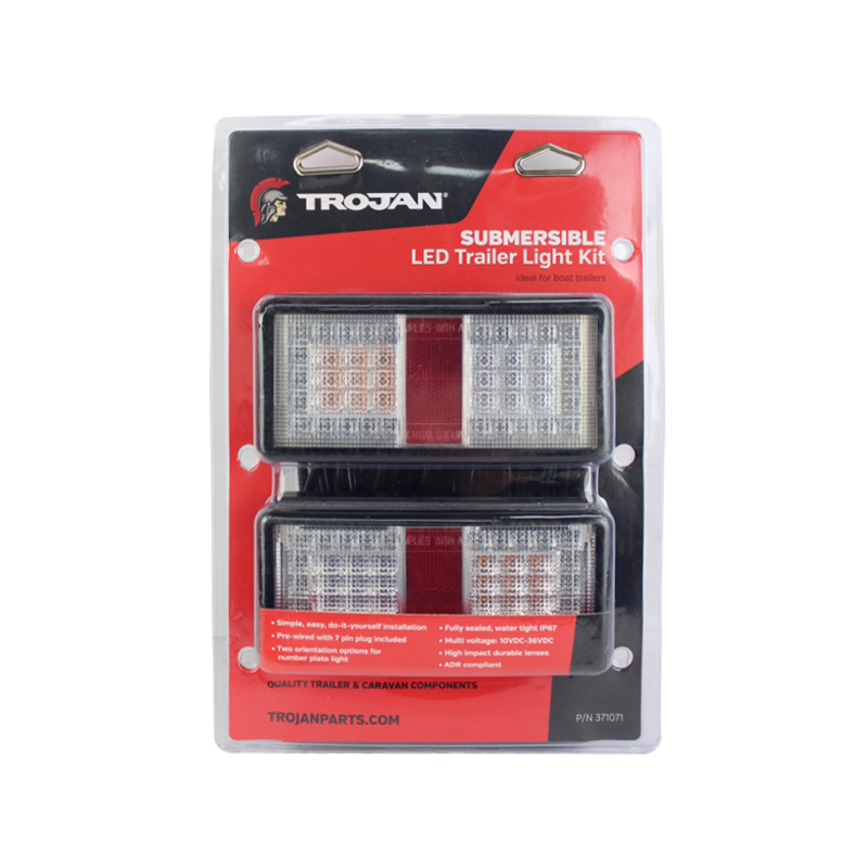 Trojan Submersible LED Boat Lights 180 x 85 x 35mm M/Volt Twin Pack