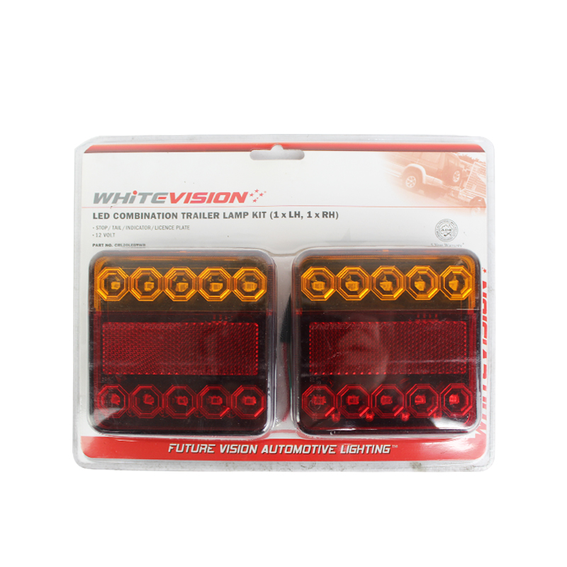 White Vision LED Combo Light 100 x 100mm 12V Twin Pack