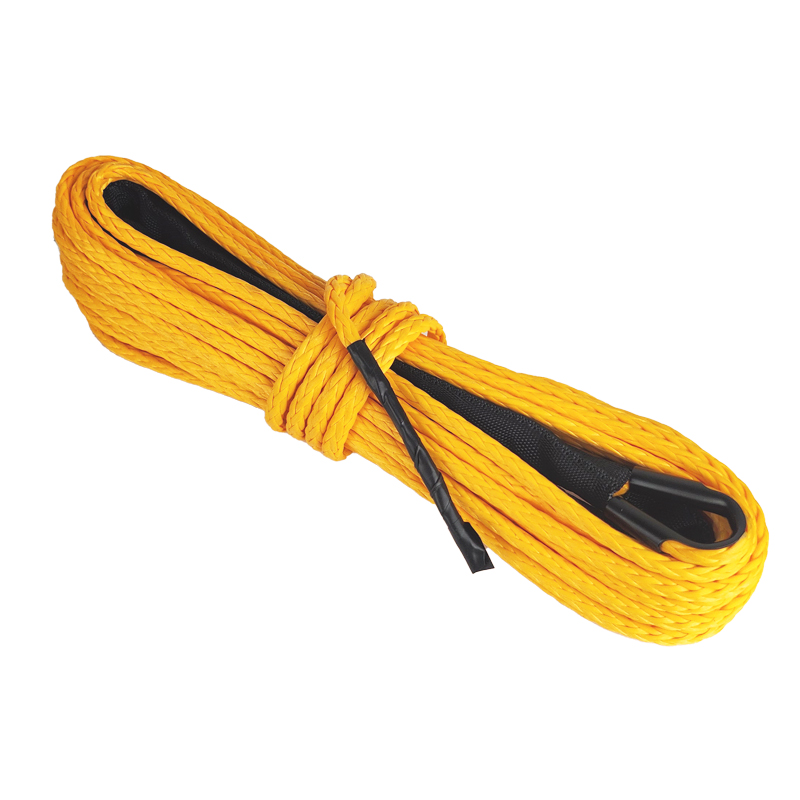 Electric Winch Synthetic Rope 12.2m x 4.8mm Thick Orange