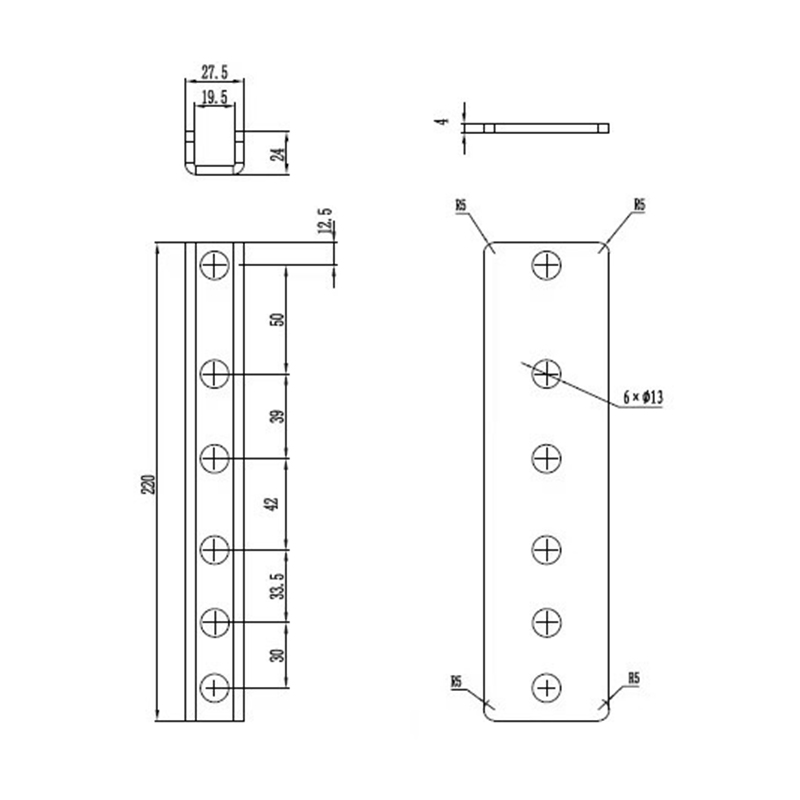 Back Fixing Plates for Gen 3 Mini Mover Jockey Wheel - No Drill Mounting Solution