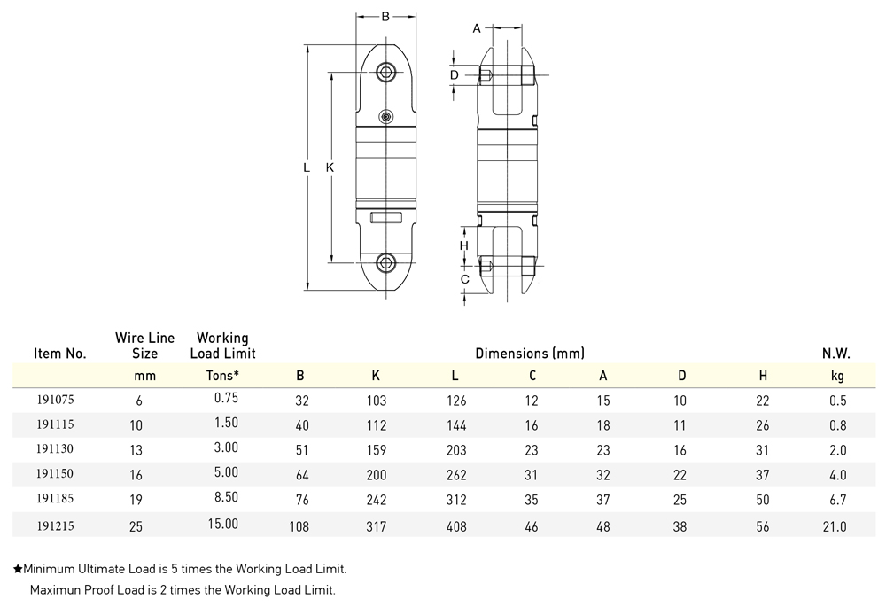 Bullet Style Lifting Swivels Yoke