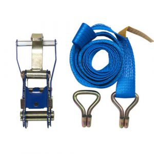 Vehicle Ratchet Tie Down Double J Hook 50mm x 2.4m x 2000kg LC