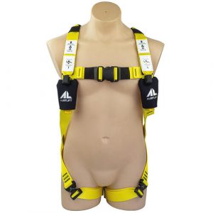 Electrical Harness with Quick Release Buckles and Dielectric D-Ring Extension