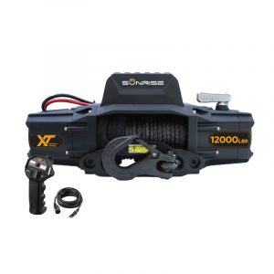 Electric Winch Trailer Car ATV UTV 12000lbs (5443kg) Wireless 218:1 Gear Synthetic Rope Winch